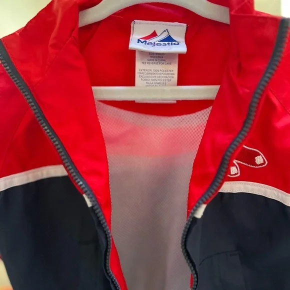 Red and Navy Boston Red Sox Zip Up Jacket - Picture 3 of 6